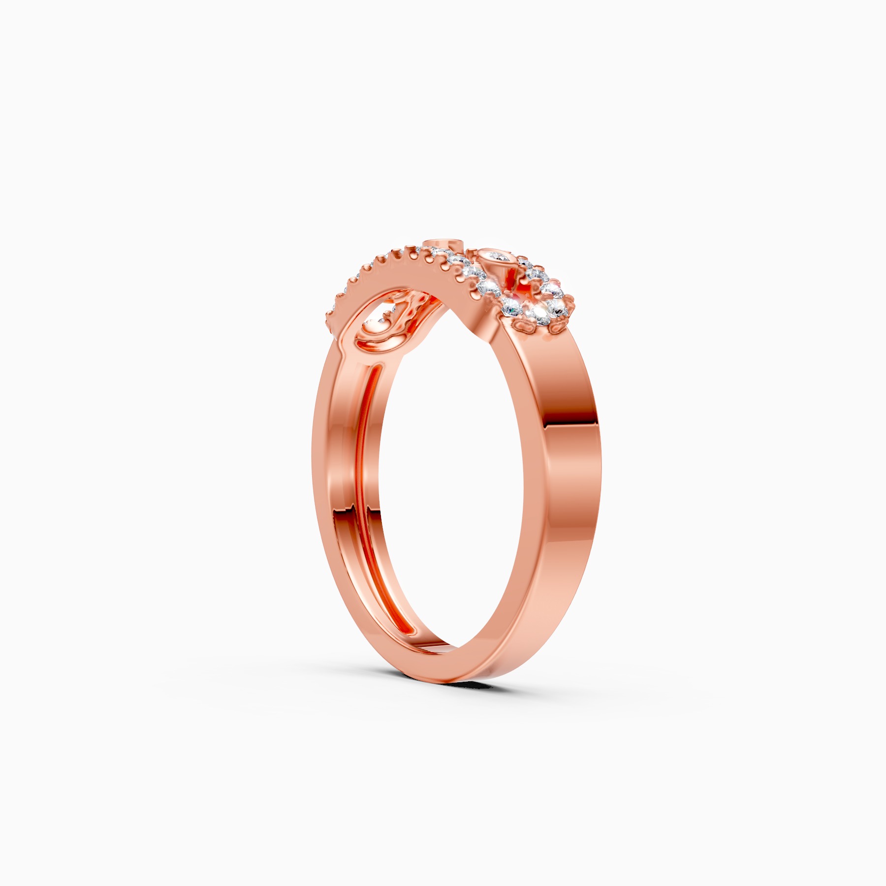 Elegant Halo Lab Grown Diamond Band